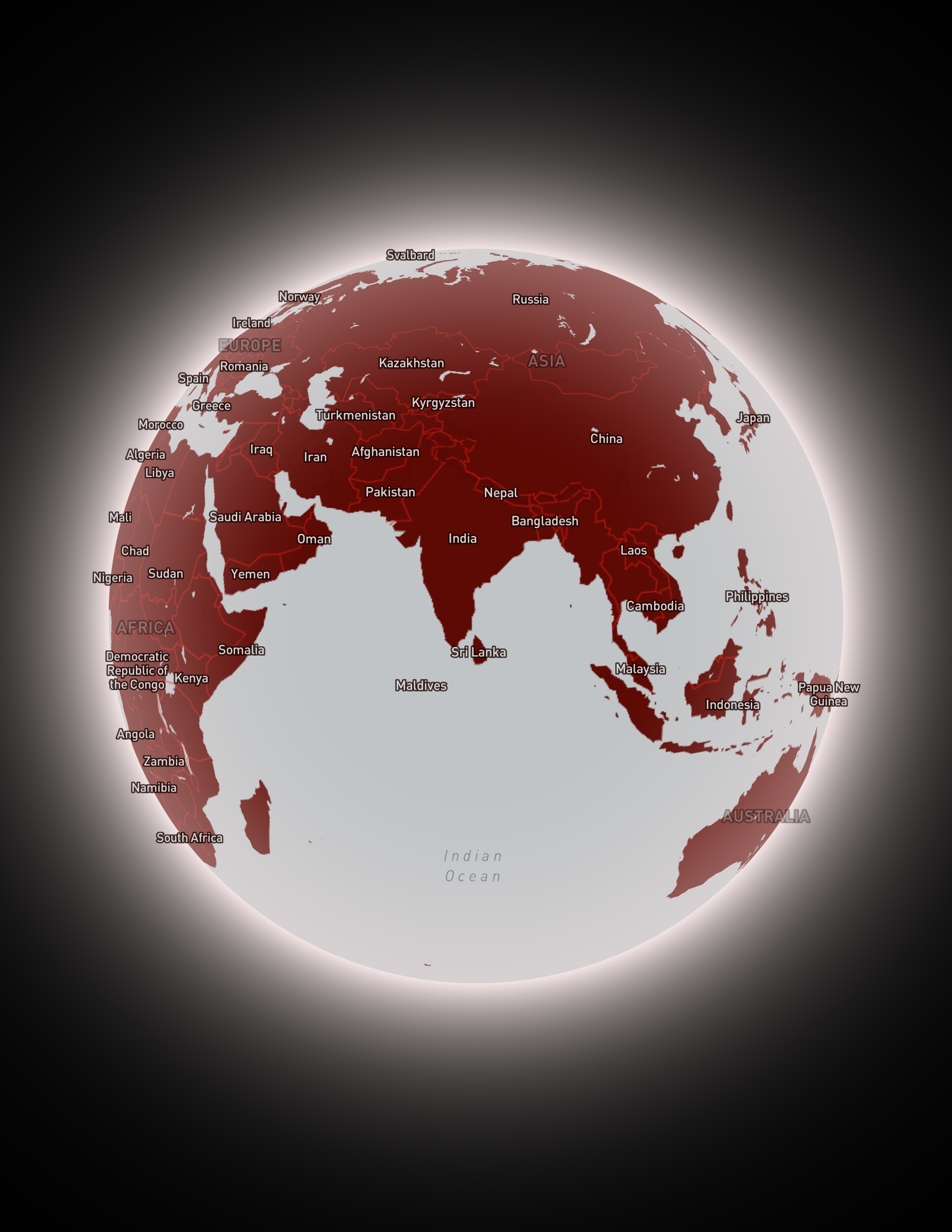 Zoomed out photo of the map